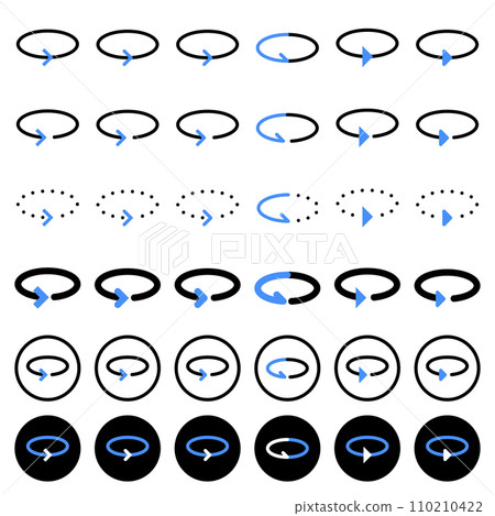 Arrow icon related to circulation and direction. Arrow icon related to circulation and direction. 110210422