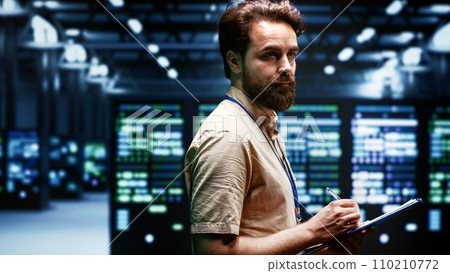 Manager overseeing cryptocurrency mining infrastructure solving complex computational problems. Professional in server hub hosting blockchain technology high volume real time transactions Manager overseeing cryptocurrency mining infrastructure solving complex computational problems. Professional in server hub hosting blockchain technology high volume real time transactions 110210772