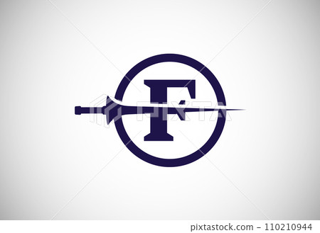 English alphabet with spear lance. Creative spear logo design template vector illustration English alphabet with spear lance. Creative spear logo design template vector illustration 110210944