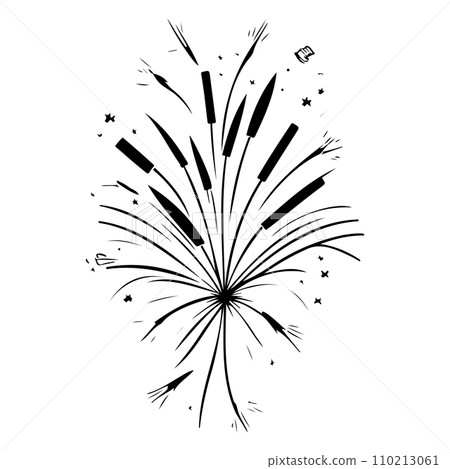 fireworks abstract new year illustration sketch hand draw black fireworks abstract new year illustration sketch hand draw black 110213061