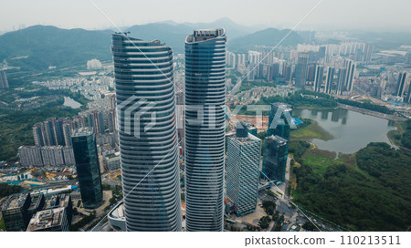 Aerial view  of landscape in shenzhen city, China 110213511