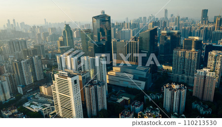 Aerial view of landscape in Guangzhou city, China 110213530