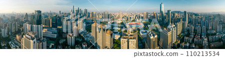 Aerial panoramic view of landscape in Guangzhou city, China 110213534