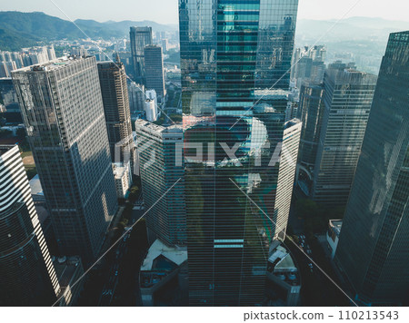 Aerial view of landscape in Guangzhou city, China 110213543