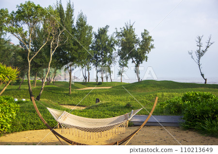 Calm morning at a beach resort 110213649