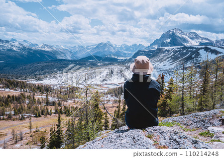 Landscape seen from inside the mountain Climbing Landscape seen from inside the mountain Climbing 110214248