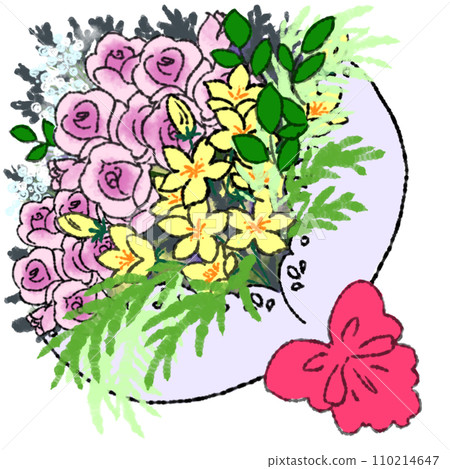 Illustration of a bouquet Illustration of a bouquet 110214647