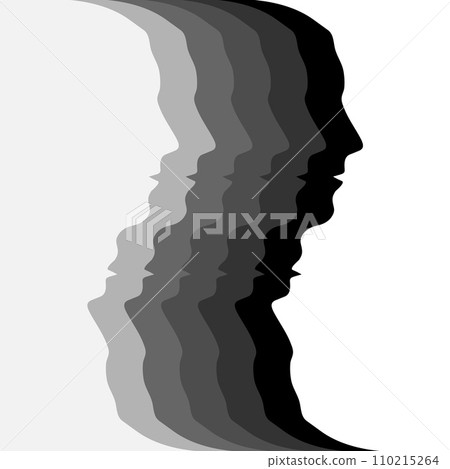 Abstract man heads lines 110215264
