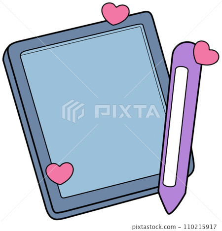 The illustration of a tablet 110215917