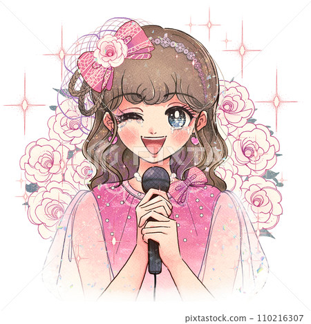 畢業演唱會,昭和偶像流淚插畫 畢業演唱會,昭和偶像流淚插畫 110216307