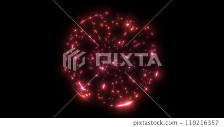 Glass round shiny transparent red energy magic glowing bright sphere abstract background Glass round shiny transparent red energy magic glowing bright sphere abstract background 110216357