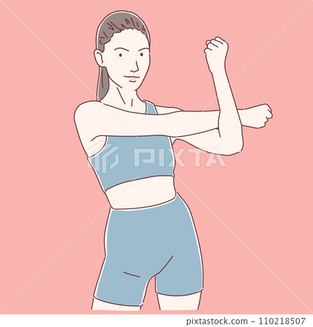 Women stretching 110218507