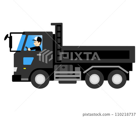 男工人駕駛自卸車（卡車） 110218737