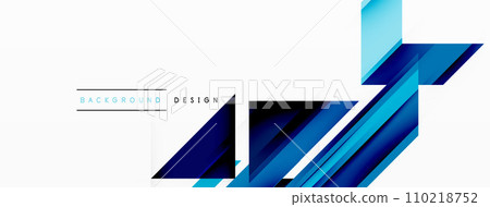 Visually striking background design featuring dynamic geometric lines and arrows. This captivating composition combines movement and precision, creating an engaging and visually appealing graphic 110218752