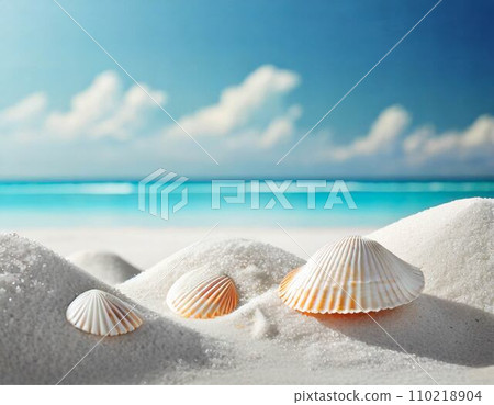 框架旅行夏季海藍天沙灘貝殼複製空間背景 AI 生成的圖像 框架旅行夏季海藍天沙灘貝殼複製空間背景 AI 生成的圖像 110218904