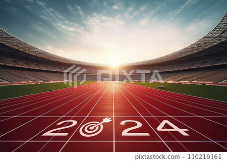 Business happy new year 2024 target and success concept, Generative AI 110219161