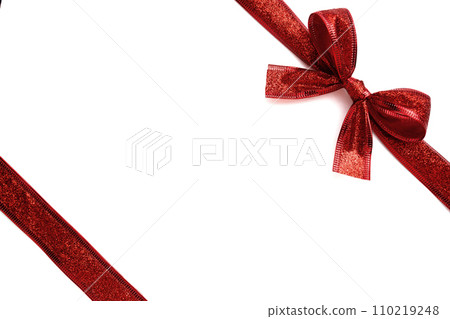Red gift bow isolated on white background Red gift bow isolated on white background 110219248