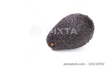Ripe organic tropical avocado pear persea gratissima isolated on white, copy space Ripe organic tropical avocado pear persea gratissima isolated on white, copy space 110219702