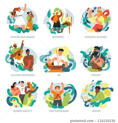 Self expression by arts and creation of objects 110220230