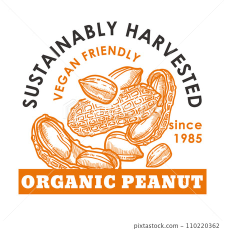 Organic peanut sustainable harvested vegan product 110220362