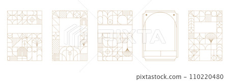 Art Deco frames minimalist collection. Elegant luxury borders and frames, vector templates design Art Deco frames minimalist collection. Elegant luxury borders and frames, vector templates design 110220480