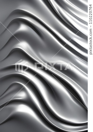 Abstract Textured Rippled Wave Pattern on Shiny Metal Background Abstract Textured Rippled Wave Pattern on Shiny Metal Background 110220764