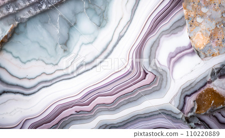 Colorful intricate marble with golden veins background. Stone background. Generative AI 110220889