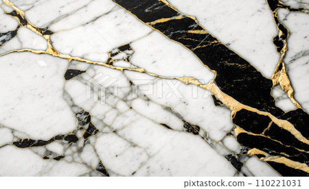 Black white marble with golden veins background. Generative AI Black white marble with golden veins background. Generative AI 110221031