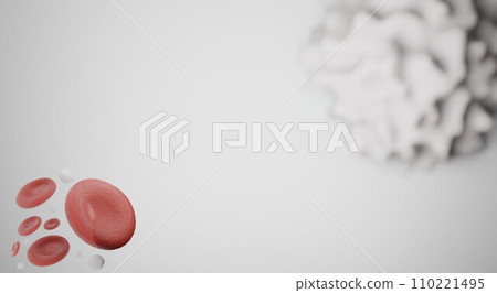 erythrocytes in vein 3d illustration 110221495