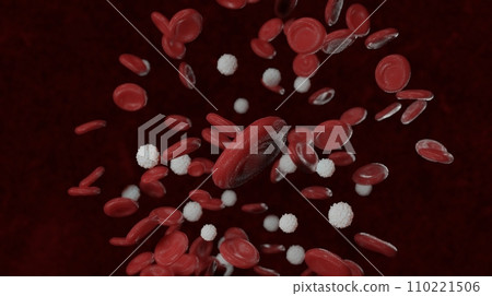 erythrocytes in vein 3d illustration erythrocytes in vein 3d illustration 110221506
