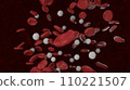 erythrocytes in vein 3d illustration 110221507