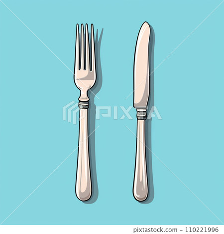 Simple tableware illustration AI image Simple tableware illustration AI image 110221996
