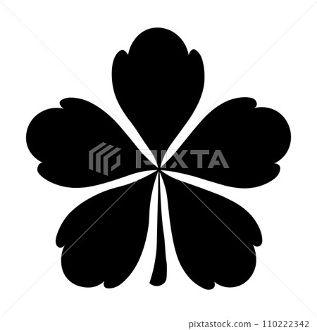 Clover black vector icon on white background 110222342