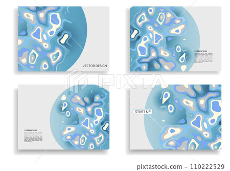 Abstract modern graphic elements. Brochure cover templates. Dynamical blue forms and shapes. Vector banners with flowing liquid shapes. Abstract modern graphic elements. Brochure cover templates. Dynamical blue forms and shapes. Vector banners with flowing liquid shapes. 110222529