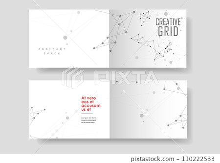 Vector layout cover templates for brochure and flyer and booklet. Abstract technology with connected dots and lines. Science background. Digital data Vector layout cover templates for brochure and flyer and booklet. Abstract technology with connected dots and lines. Science background. Digital data 110222533