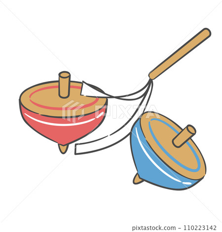 An illustration of a Korean folk game tool top. 110223142