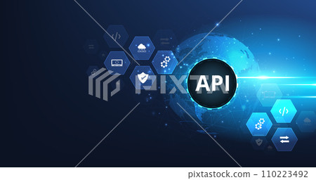 Application Programming Interface (API) concept. Application Programming Interface (API) concept. 110223492
