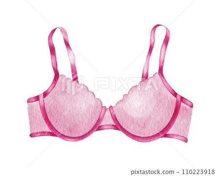 Watercolor lace lingerie. Hand draw underwear. Fashion illustration Watercolor lace lingerie. Hand draw underwear. Fashion illustration 110223918