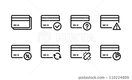 credit card icon set 110224809