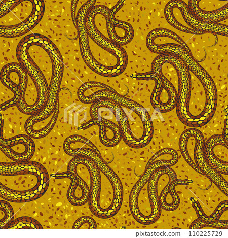 Vector seamless colorful pattern with snakes Vector seamless colorful pattern with snakes 110225729
