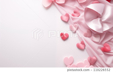 Pink heart abstract background for valentines day greeting card 110226552