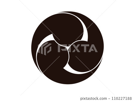 stacked left three tomoe 110227188