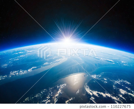 從太空看到美麗的藍色閃亮地球 從太空看到美麗的藍色閃亮地球 110227675