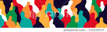 group of people abstract vector illustration ,design element group of people abstract vector illustration ,design element 110228537