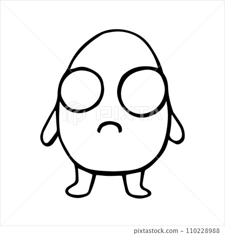 cute character virus, bacteria. vector drawing in doodle style, cartoon. cute character virus, bacteria. vector drawing in doodle style, cartoon. 110228988