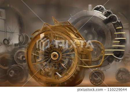 Giant machine background painting 3 Giant machine background painting 3 110229044