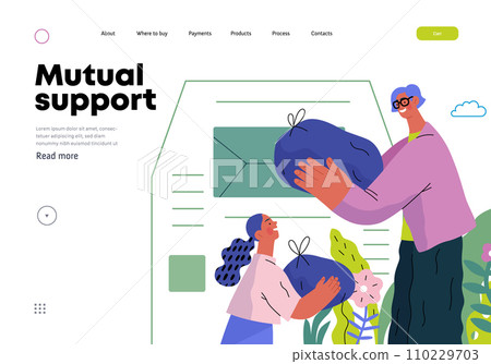 Mutual Support Giving clothes to donation bins -modern flat vector concept illustration of people placing bags of clothes into drop-off box A metaphor of voluntary, collaborative exchanges of resource Mutual Support Giving clothes to donation bins -modern flat vector concept illustration of people placing bags of clothes into drop-off box A metaphor of voluntary, collaborative exchanges of resource 110229703