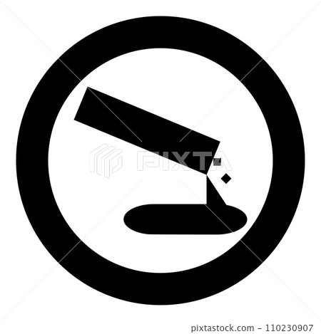 Concrete pours casting icon in circle round black color vector illustration image solid outline style Concrete pours casting icon in circle round black color vector illustration image solid outline style 110230907