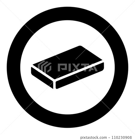 Bag of cement paper sack package component powder icon in circle round black color vector illustration image solid outline style Bag of cement paper sack package component powder icon in circle round black color vector illustration image solid outline style 110230908