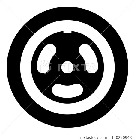 Grate for meat grinder plate mincer device for growing shallow of meat lattice sieve icon in circle round black color vector illustration image solid outline style 110230948